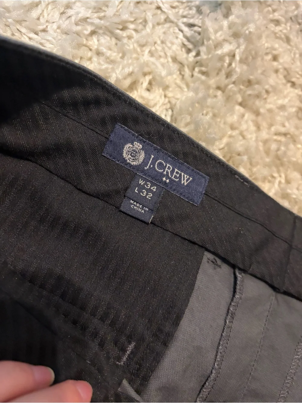 Full 2 Piece Suit J.CREW Men's Gray 100% Cotton 44R 34W 32L Thompson